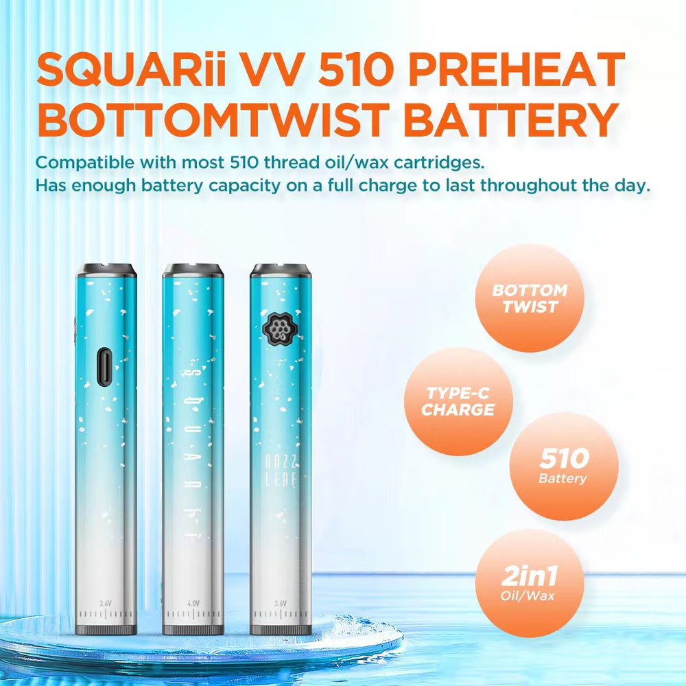 SQUARii VV 510 Preheat Bottom Twist Battery