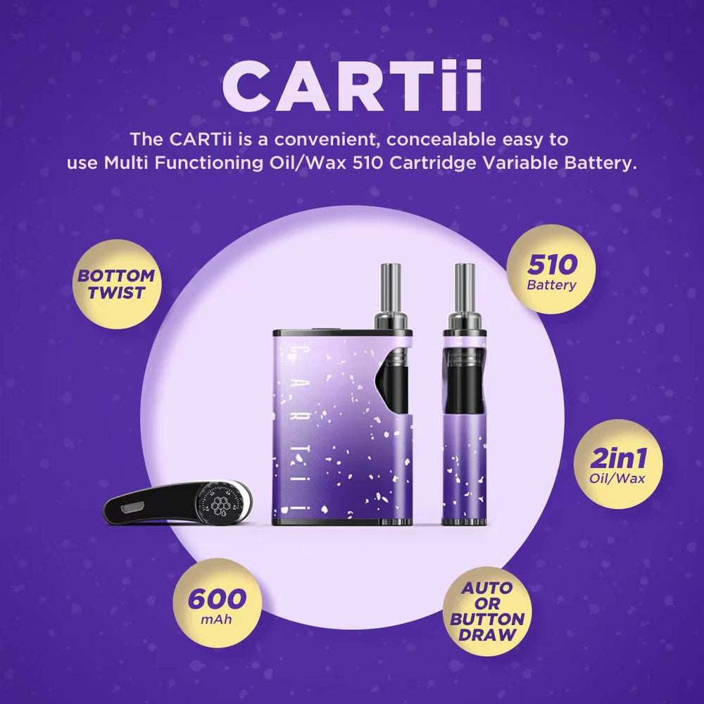 CARTii 2 in 1 Twist VV 510 Thread Oil/Concentrate Cartridge Battery